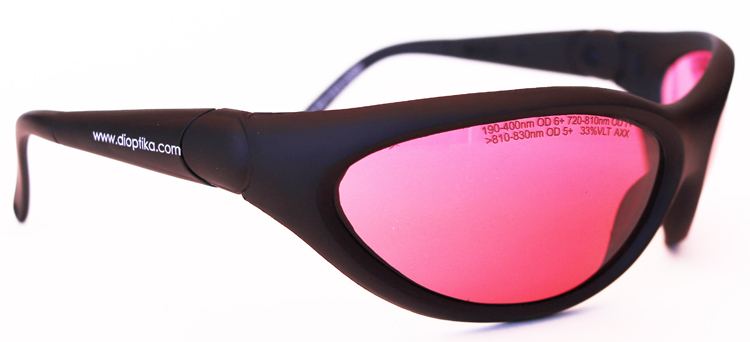 Alexandrite 755 nm laser safety glasses OD 7